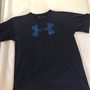 Boys under armor T-shirt navy blue youth large